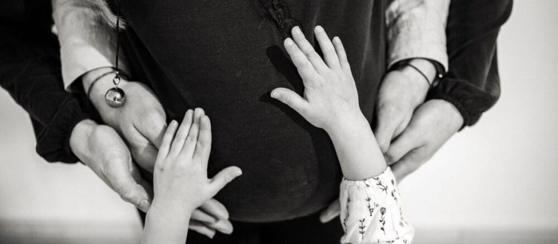 photo femme enceinte avec papa